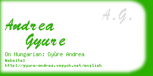 andrea gyure business card