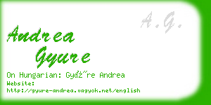 andrea gyure business card